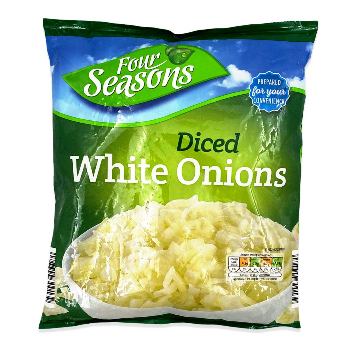 Diced White Onions 550g Four Seasons